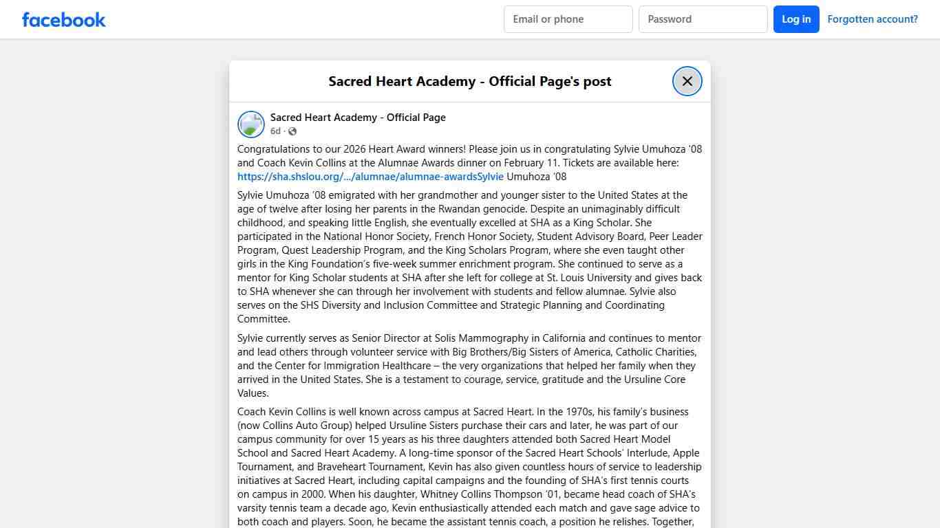 Congratulations to... - Sacred Heart Academy - Official Page Facebook